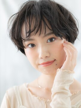 ドクターズ サロン ラブ(Dr's Salon LAB) 黒髪くすみカラーくせ毛風マッシュパーマd古河20代30代40代