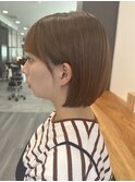 大人ラフウェーブ20代30代40代ボブブラウンスウィングショート