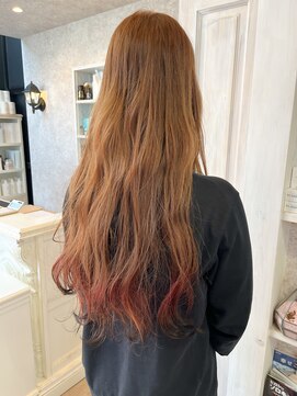 キャアリー(Caary) 福山人気caary狐カラーデザインカラースーパーロングヘア巻き髪