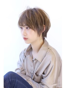 オーロ 緑地公園店(ORO) イメチェンローライトフォギーベージュ小顔ワンサイドショート