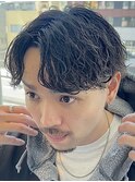 波巻きスパイラルパーマ波巻きパーマメンズマッシュパーマ横浜