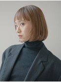 顔周りカット＊ボブヘア/ショートボブ/ヘーゼルベージュ