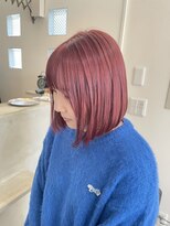 ヘアーサロン トランク(TRUNK) 艶ブリーチ　ピンク