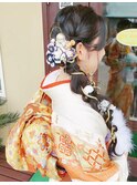 成人式サイド編み下ろし