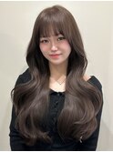 韓国風/レイヤー/小顔/前髪カット/髪質改善/グレージュ/透明感