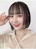vlow表参道　切りっぱなしボブ　トレンドヘア　ミニボブ　眞鳥