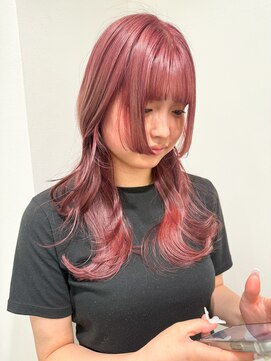 アンリ(Anli) 【Anli☆岩瀬萌】ピンクベージュ 姫カット レイヤーカット