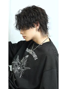 リップスヘアー 梅田アネックス(LIPPS hair) ブリーチカラー　センターパートウルフ