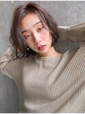 マロンブラウンオリーブベージュボブシャギーボブ銀座