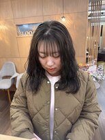 ヘアースペースブルーム プリュス 石橋店(HAIR SPACE BLOOM plus) 髪質改善パーマ/顔周りレイヤーカット/オリーブカラー/白髪ケア