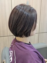 《*印象を変えたい方に*》ショートとも相性の良い、暗髪でも透明感のあるカラーが人気＊[国分寺/縮毛矯正]