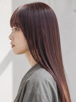 きいろのゾウ&nbsp;ストレートロング/ラズベリーピンクカラー/艶髪