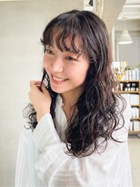 テトヘアー(teto hair) ウェーブ　ロング　スパイラル　大き目カール　黒髪