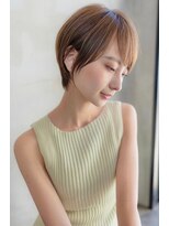 メゾンバイハバナ(maison by HAVANA)&nbsp;大人かわいいフェザーバングカーキグレージュミディアムウルフ