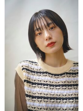 トリッカ 銀座(tricca) 外ハネミニボブ/シースルーバング/ツヤ髪