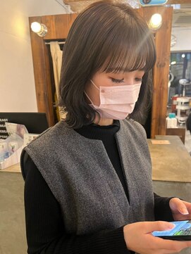 ベイルーム(BAYROOM by HONEY omotesando) 大人可愛い20代30代40代韓国くびれボブ×ラテベージュ