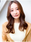 10代20代/小顔韓国ヘア/チョコレートベージュ/大人ガーリー