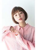 くびレイヤーエモージュグレージュカラーくびれショート【立川】