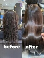 ビープライズ(Be PRIZE) ブリーチ毛でも酸性縮毛矯正でストレート