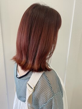 パル バイ ラベスト(Pal by lovest) レッドオレンジカラー×切りっぱなしミディ