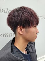 六本木美容室 白金店&nbsp;マッシュ/センターパート/ツーブロック/黒髪/眉毛カット