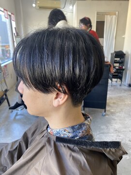 ソイクフ(SOY KUFU) MEN’S HAIR マッシュパーマアッシュブラックカルマパーマ