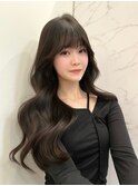 前髪パッツン韓国ヘア