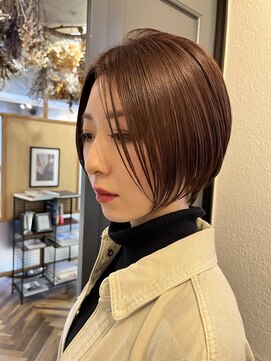 ホーミートウキョウ(HOMIE TOKYO) ショートカット×ひし形ショートボブ×前髪あり20代30代40代