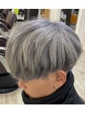 シルバーマッシュ&フェードカット