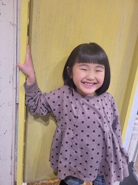 ベルコフレ 玉造店(Belle Coffret) 【BelleCoffret】キッズカット 小学生 オン眉ボブ