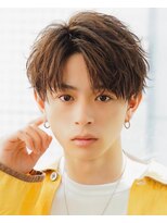 オーシャントーキョー 渋谷神南(OCEAN TOKYO) 韓国ヘアカルマパーマカルマバングセンターパート黒髪ウルフ