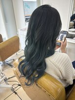 グラスペディア(graspedia)&nbsp;ターコイズグリーンバレイヤージュ【広島派手髪】