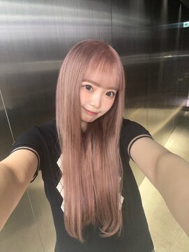 ペレ 栄店(PELE) デザインカラー/レイヤーカット/ウェットヘア/オリーブベージュ