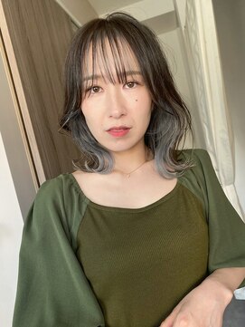 キイヘアーデザイン(key hair design) インナーカラーグレー