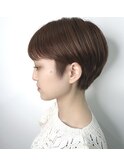 大人可愛いひし形ハンサムショートボブ前下がり