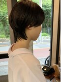 耳かけボブ くすみベージュ オリーブベージュ ウルフマッシュ