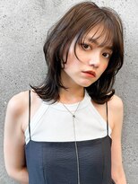 エインアンリー 表参道(AIN.ANLY.) 3ミニボブ鎖骨ミディアムボブかきあげボブウルフボブパーマ小顔