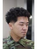 仏陀パーマ×テーパーフェード