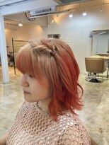 ヘアールーム シープス(hair room sheeps)&nbsp;ルーツカラー　ベージュ×オレンジ