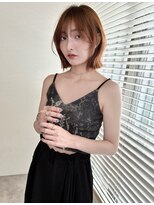 ロンドプロフィール 浦和(Lond profil)&nbsp;顔まわりレイヤー外ハネ韓国風ヘア髪質改善浦和ボブ