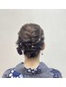 カット(長さを整える程度)＋ヘアセット→￥７０００