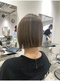 ミニボブ　タッセルボブ グレージュ　髪質改善トリートメント