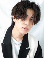 モッズヘア メン 新所沢店(mod's hair men)&nbsp;20代30代センターパート黒髪ニュアンスパーマショートd新所沢