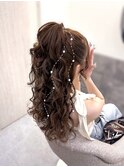 ハーフアップ【クランソア】ヘアメ/ヘアセット/心斎橋