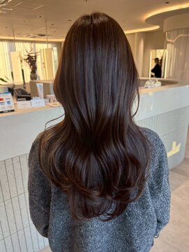 桑名ロングレイヤーカットハッシュカット透明感カラー重めロング