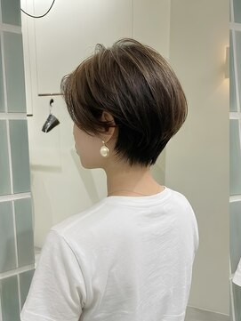 髪質改善縮毛矯正ダブルカラーハイライトショートカット30代40代