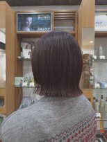 プランタンアヴェダ(printemps AVEDA)&nbsp;チェリーレッド×切りっぱなしボブ