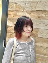 ベイショア(Bay Shore NY)&nbsp;【ウルフカット/インナーカラー/レッドカラー】