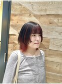 【ウルフカット/インナーカラー/レッドカラー】