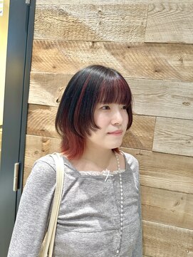 ベイショア(Bay Shore NY) 【ウルフカット/インナーカラー/レッドカラー】